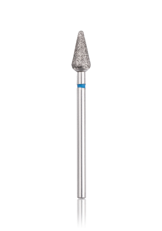 Head The Beauty Tools Diamantfräser Abgerundeter Kegel „blau" L-12 mm, Arbeitsteil 5 mm