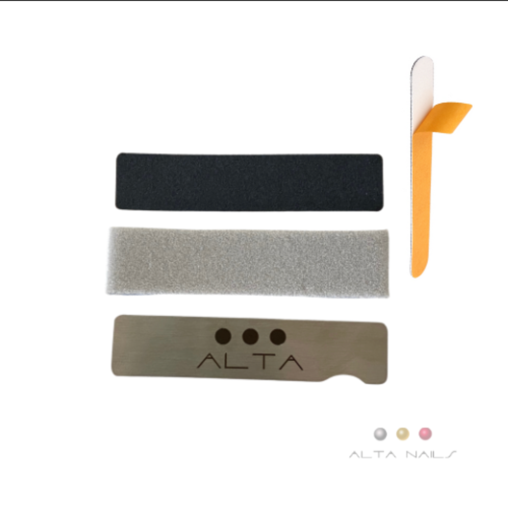 ALTA-Set mit Nagelfeile PODO 17x70mm - 0,80 mm + Aufsatzfeile 180, Buff 180 Körnung (1 St.).