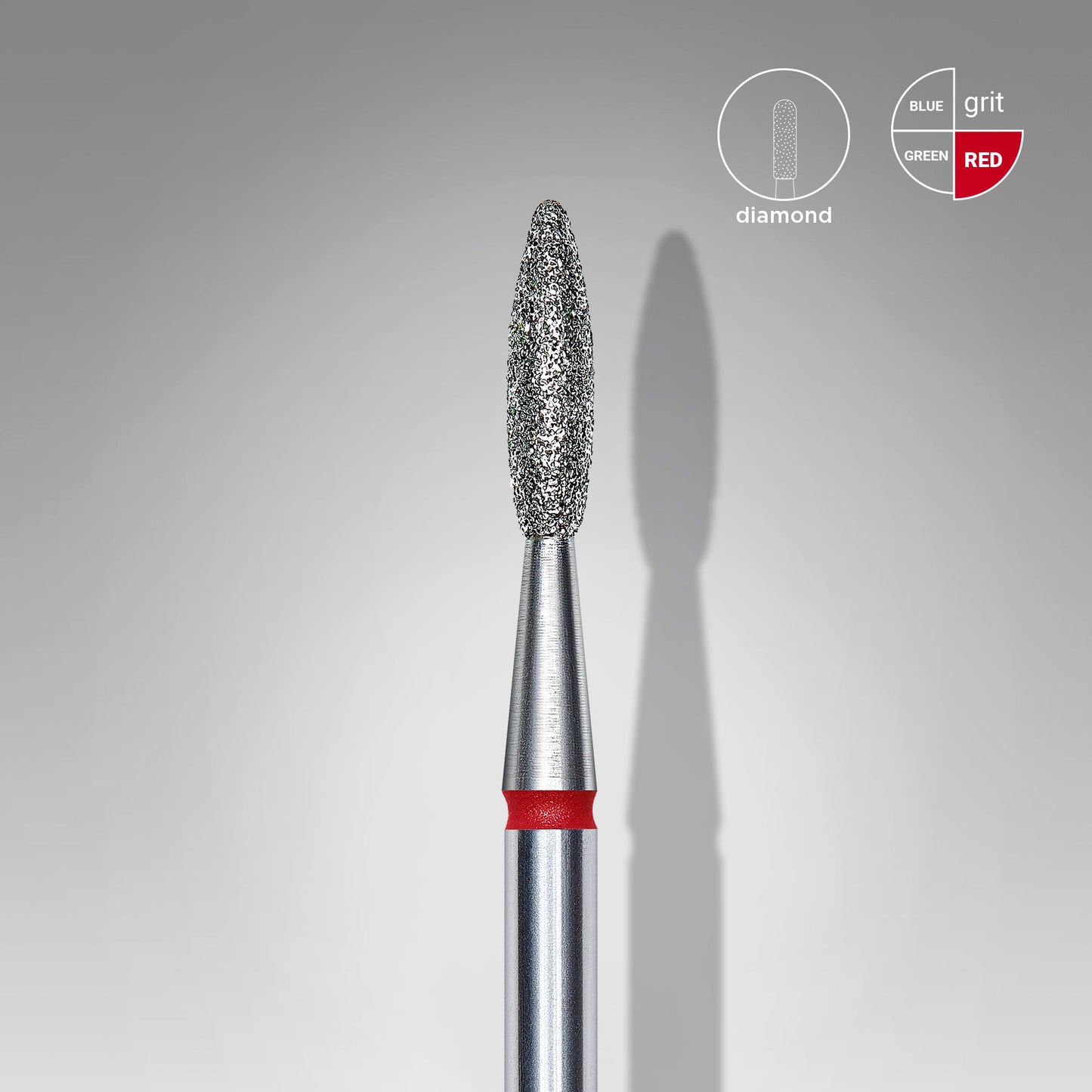 Staleks Diamantfräser "Flamme" Durchmesser 2.1 Mm, Arbeitsteil 8 Mm