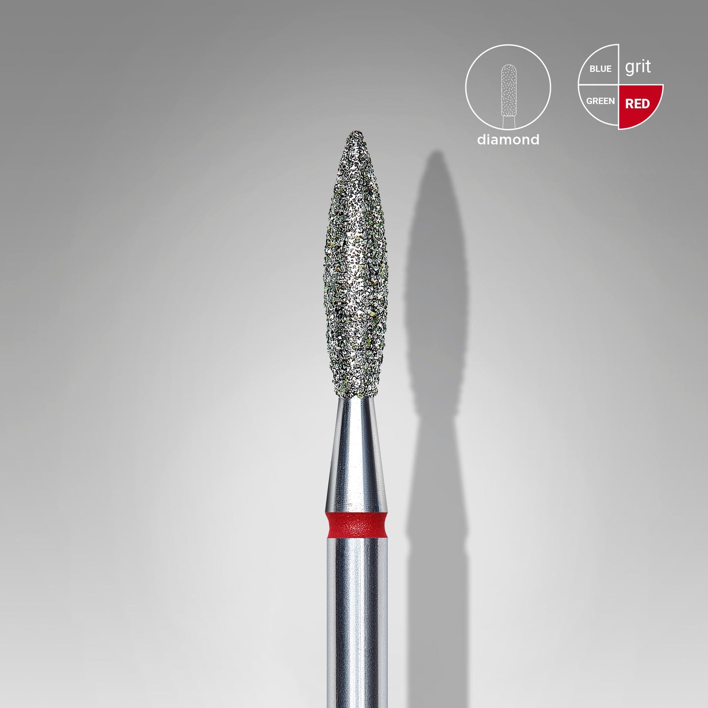Staleks Diamantfräser "Flamme" Durchmesser 2.3 Mm, Arbeitsteil 10 Mm