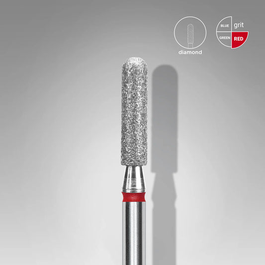 Staleks Diamantfräse Rundzylinder Rot EXPERT Kopfdurchmesser 2,5 Mm / Arbeitsteil 10 Mm