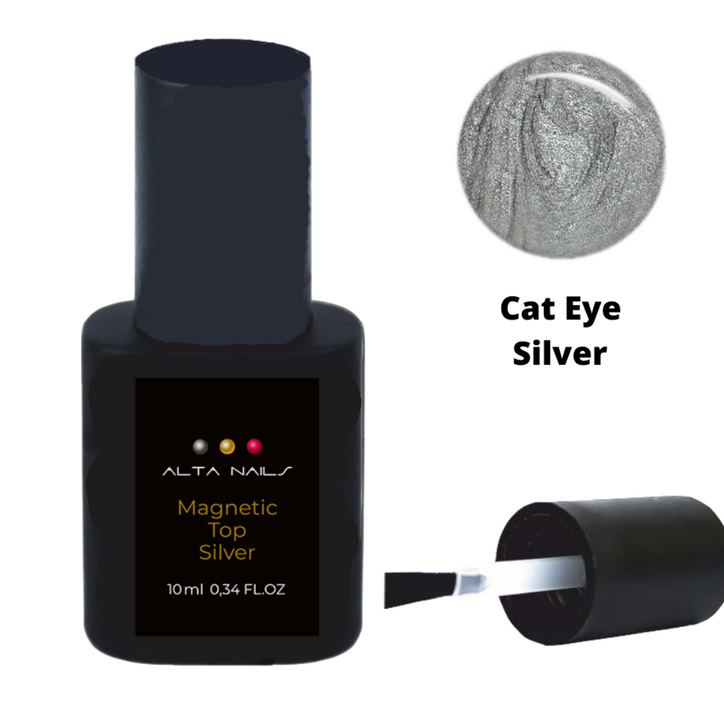 ALTA NAILS Top Magnetic Silver 10 ml