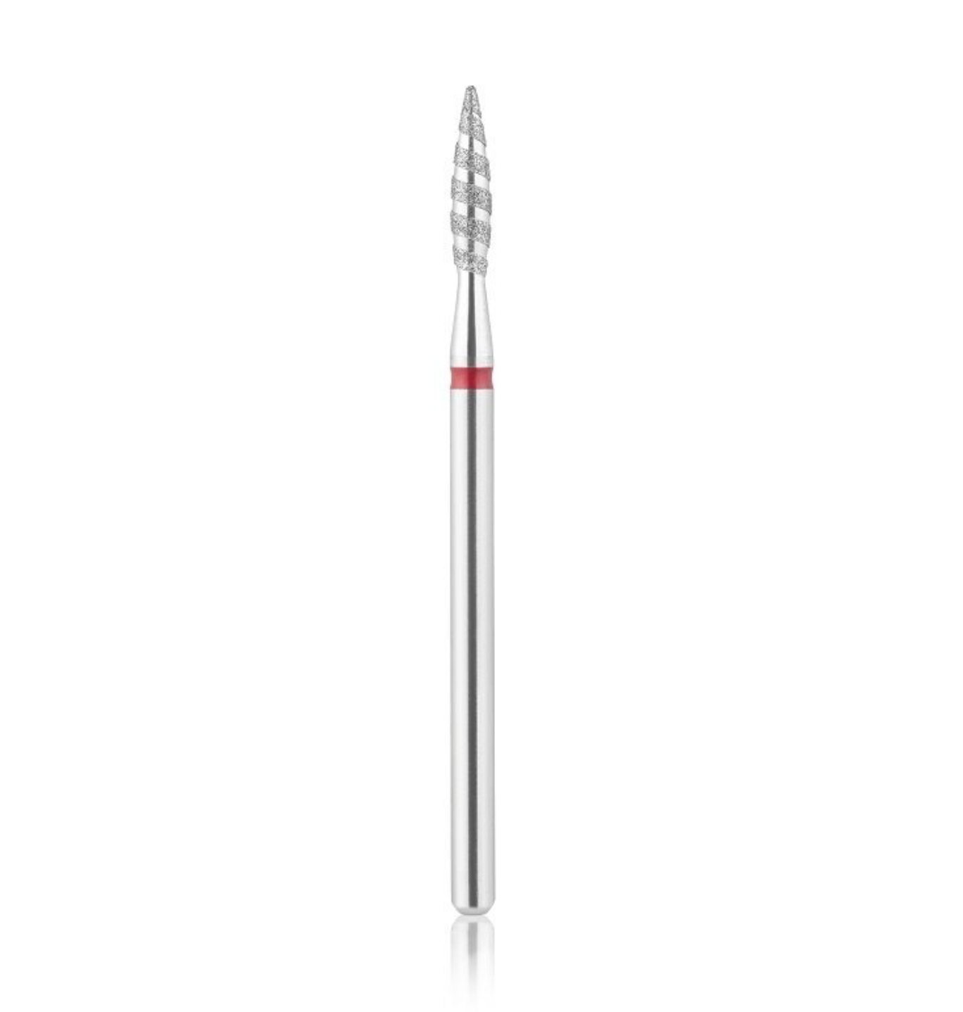 Head The Beauty Tools Diamantfräser „Flame TORNADO“ Safe Red, L-12,0 mm, Ø2,3 mm