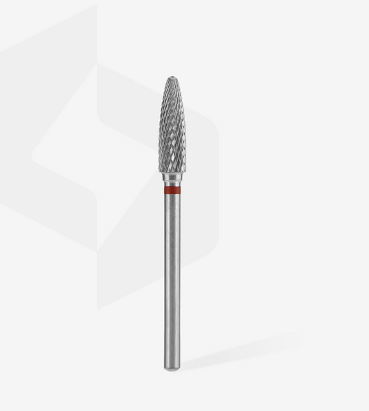 Staleks Hartmetall-Fräse Mais Rot EXPERT Kopfdurchmesser 4 Mm / Arbeitsteil 14 Mm