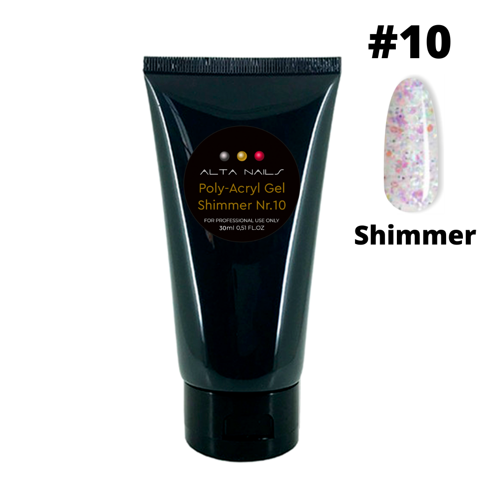 Poly-Acryl Gel Nr. 10 (Shimmer), 30 ml